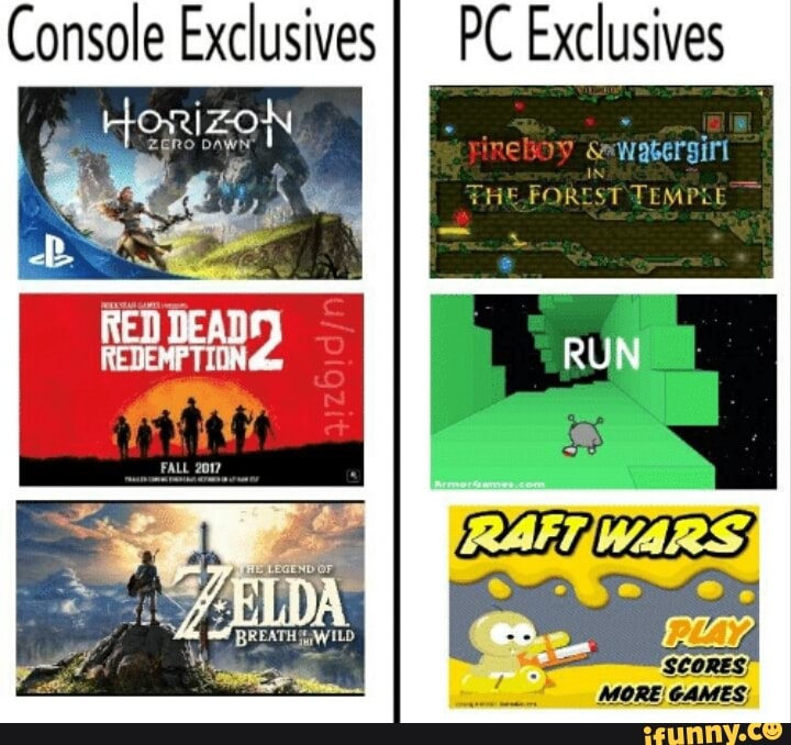 Console Exclusives I PC Exclusives
ye
HORIZON
waters irl
THE.FOREST TEMPLE