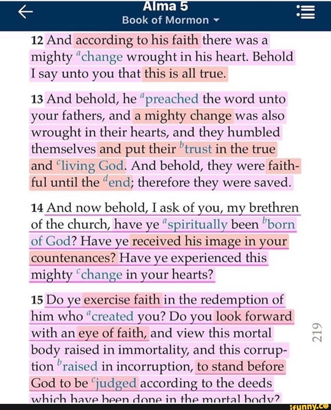 Book Of Mormon Y A 12 And According To His Faith There Was A Mighty 