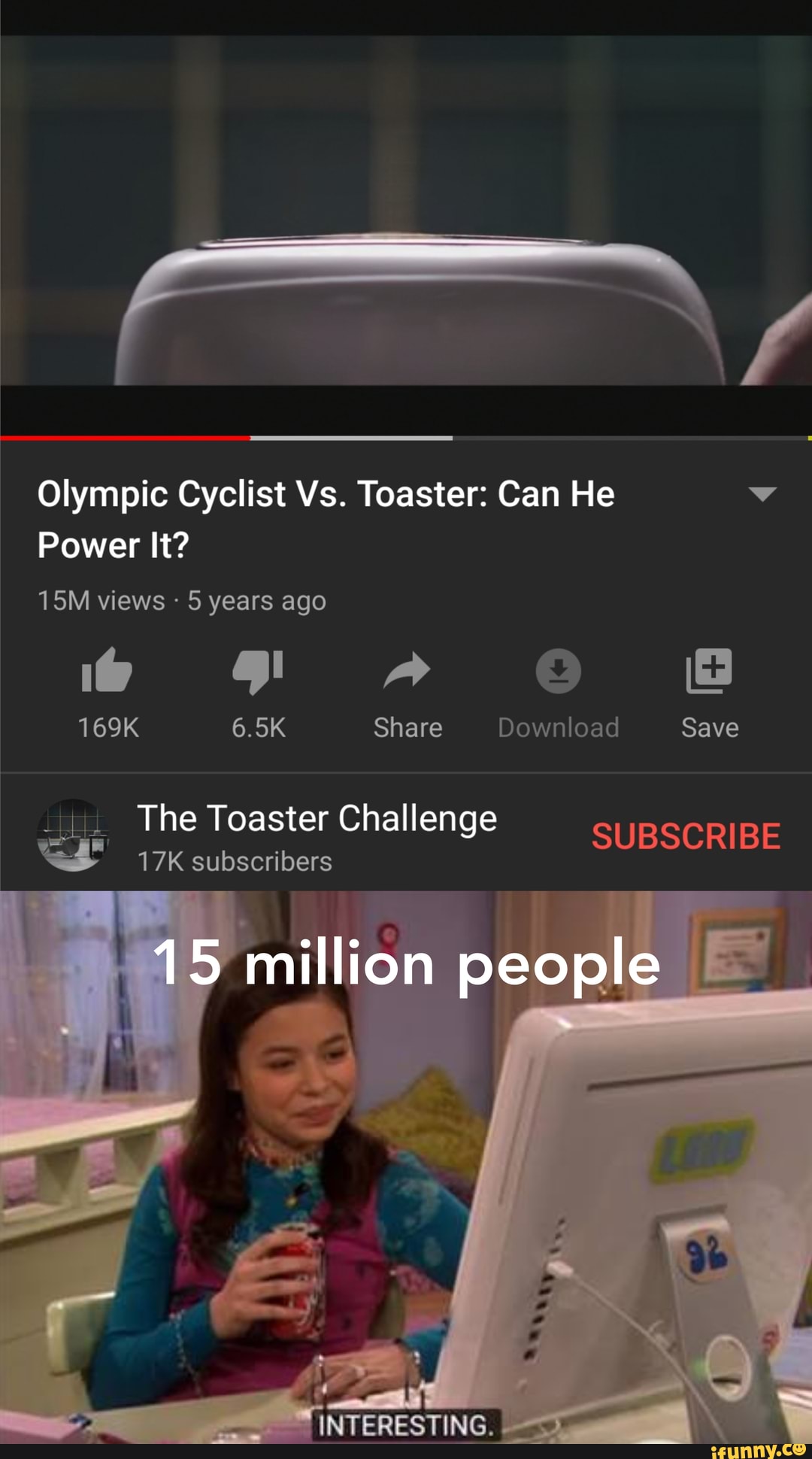 Olympic Cyclist Vs. Toaster Can He v Power It? views 5 years ago FF A