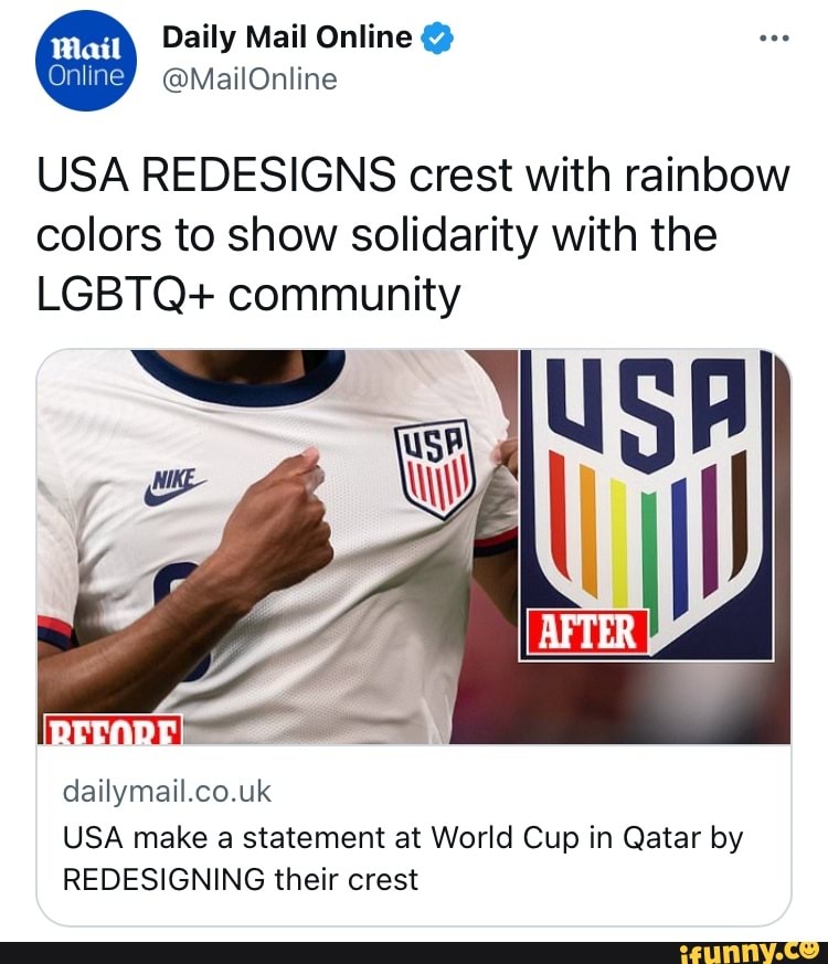 USA make World Cup statement by REDESIGNING their crest with rainbow colors