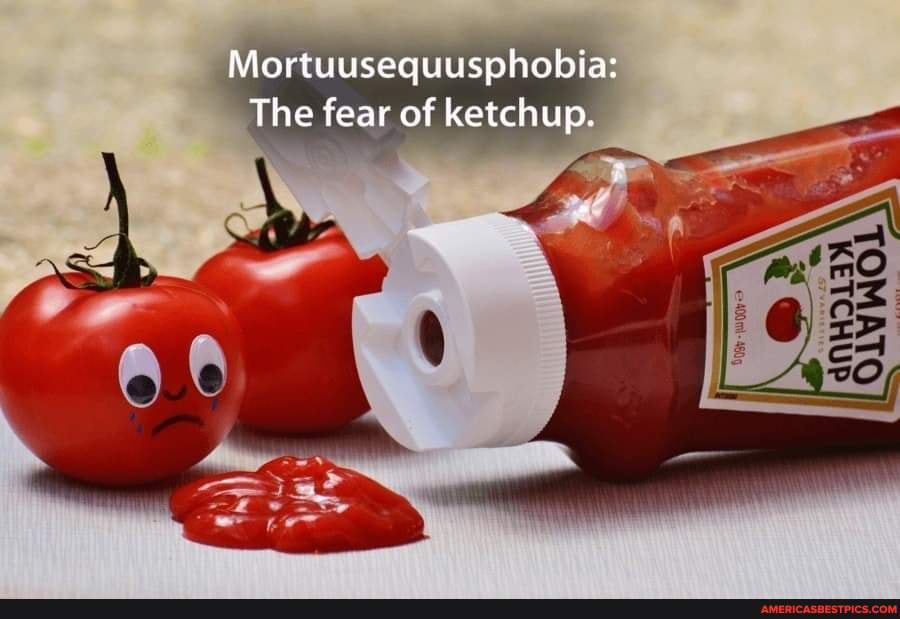 Ortuusequusphobia The fear of ketchup America’s best pics and videos