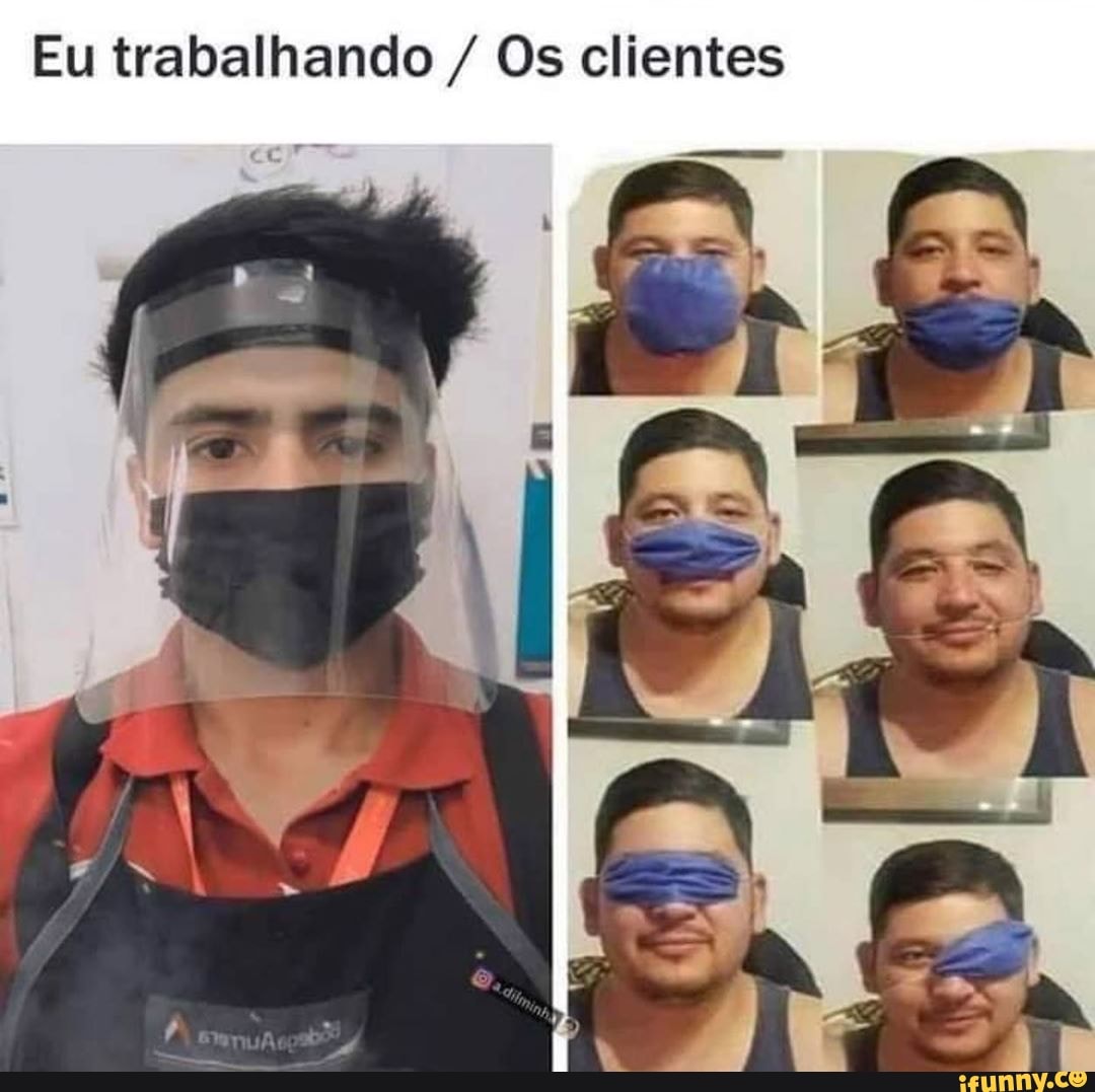 Eu trabalhando / Os clientes