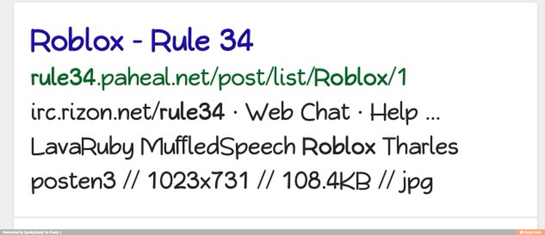Roblox Rule 34 Rule34 Paheal Net Post List Roblox 1 Irc Rizon Net Rule34 Web Chat Help Ifunny - image 3172724 roblox