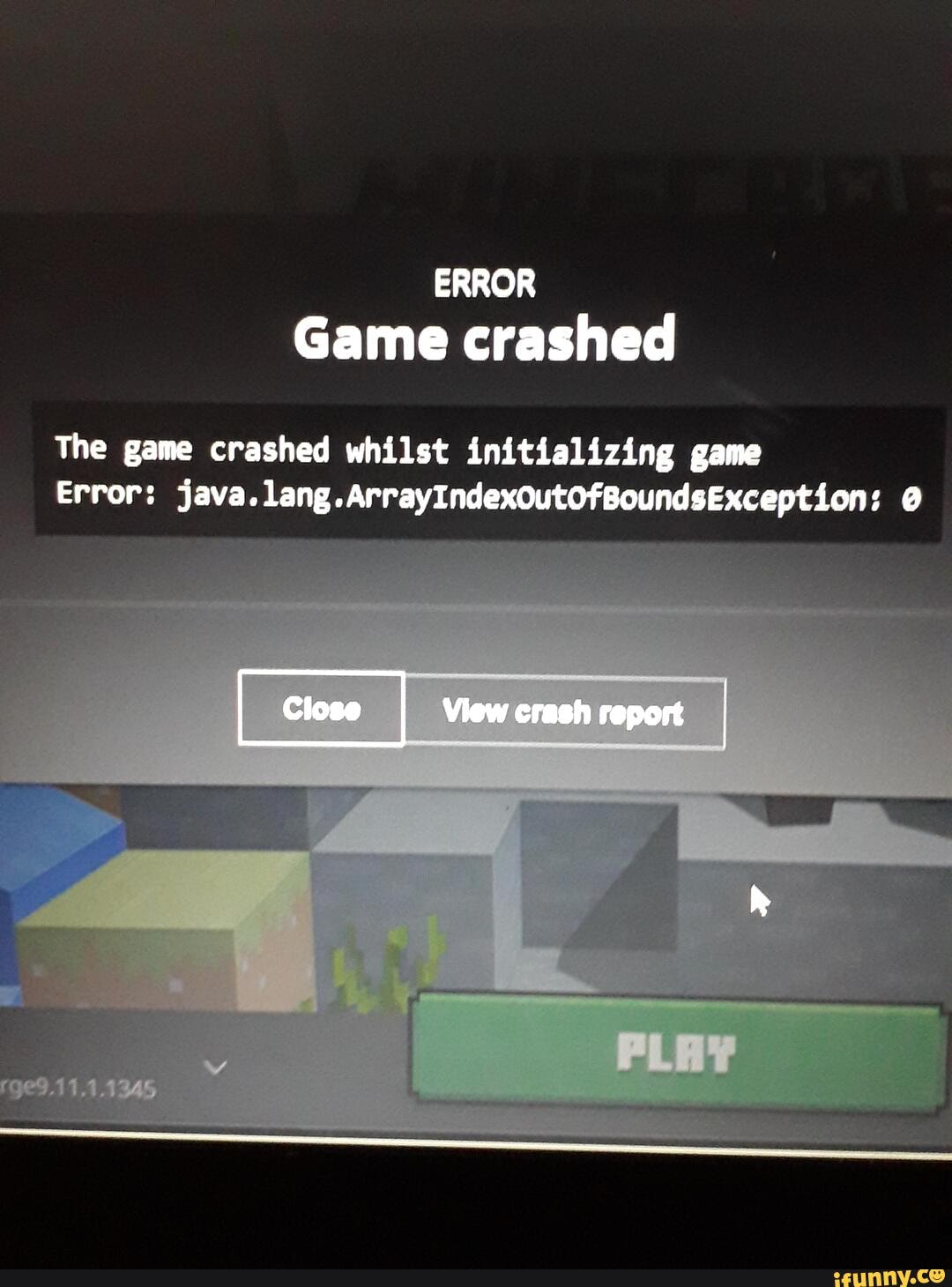 Game crashed with exit code