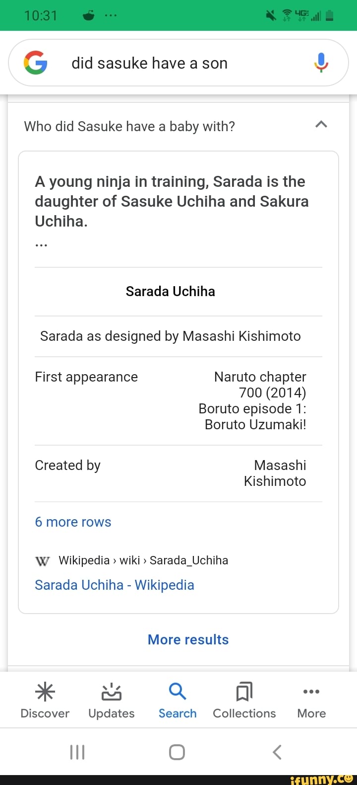 G did sasuke have a son Who did Sasuke have a baby with? A young ninja ...