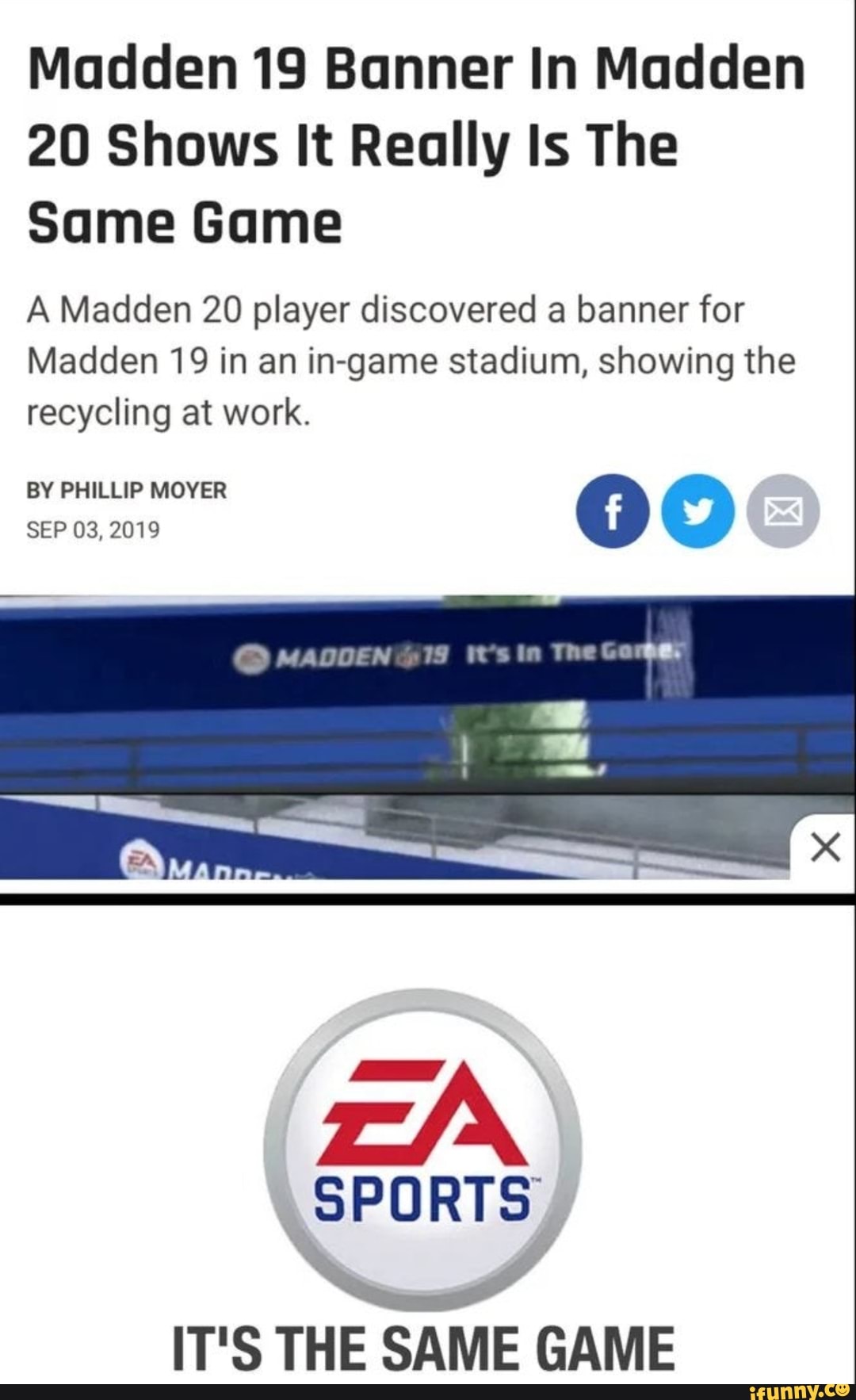 EA Used Stadium Banners From Madden 19 in Madden 20 and the