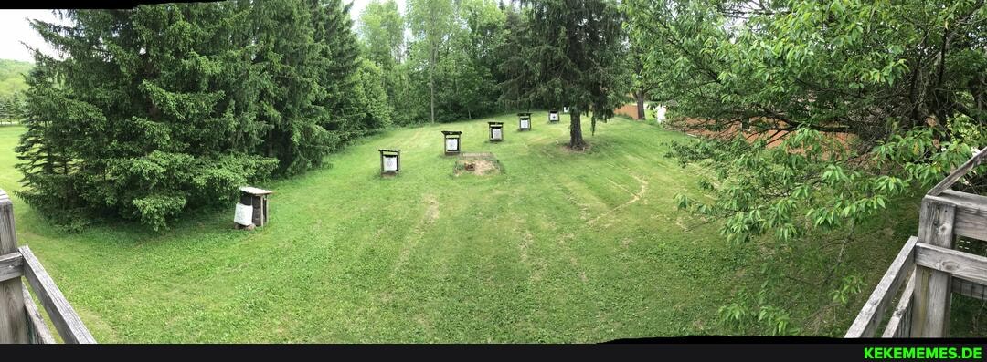 panorama, archery, field, took
