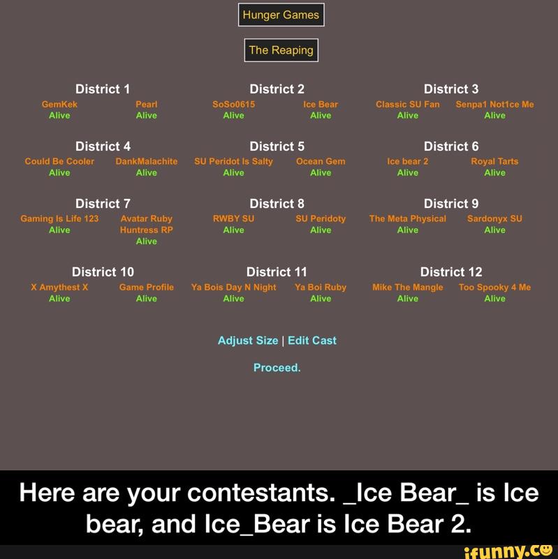 Here are your contestants. _lce Bear_ is Ice
bear, and Ice_Bear is Ice Bear 2. - Here are your contestants. _Ice Bear_ is Ice bear, and Ice_Bear is Ice Bear 2.