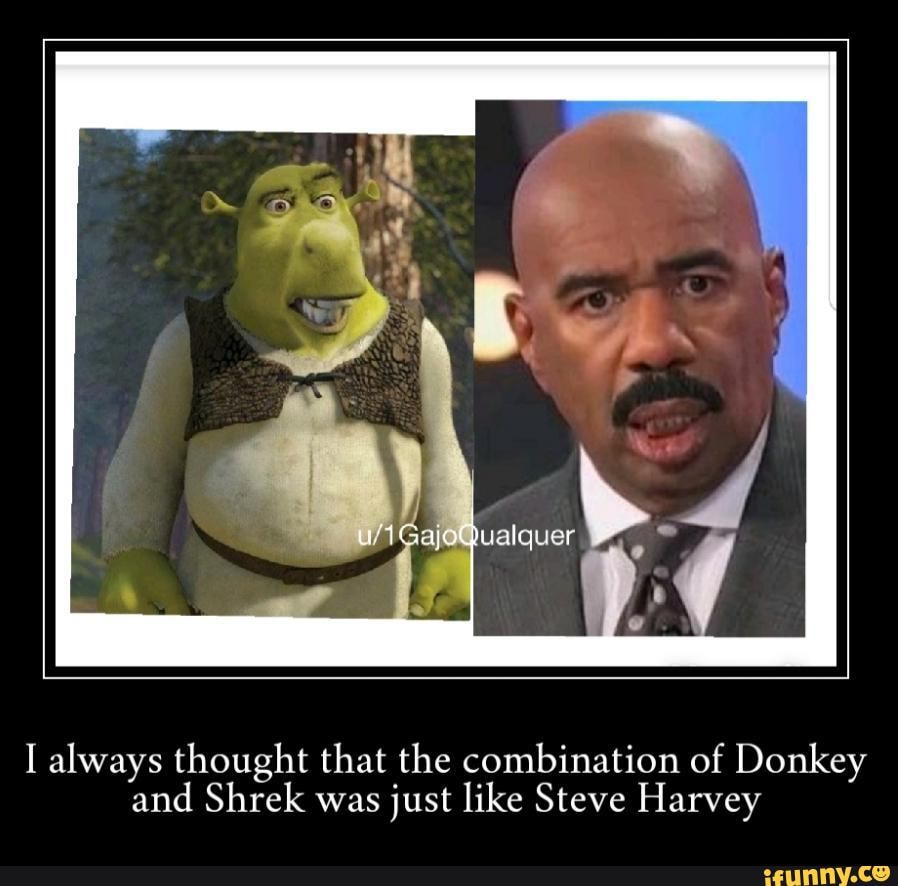 a photograph of shrek as steve harvey steve harvey