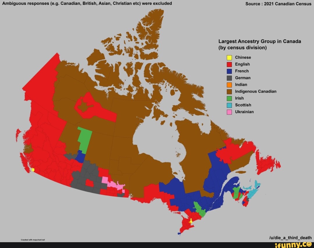 Ambiguous responses (e.g. Canadian, British, Asian, Christian etc) were