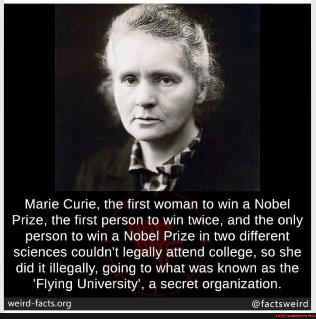 Marie Curie The First Woman To Win A Nobel Prize The First Person To Win Twice