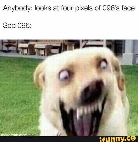 SCP-096-1: *sees 4 pixels of SOP-096's face* SCP-096: - iFunny