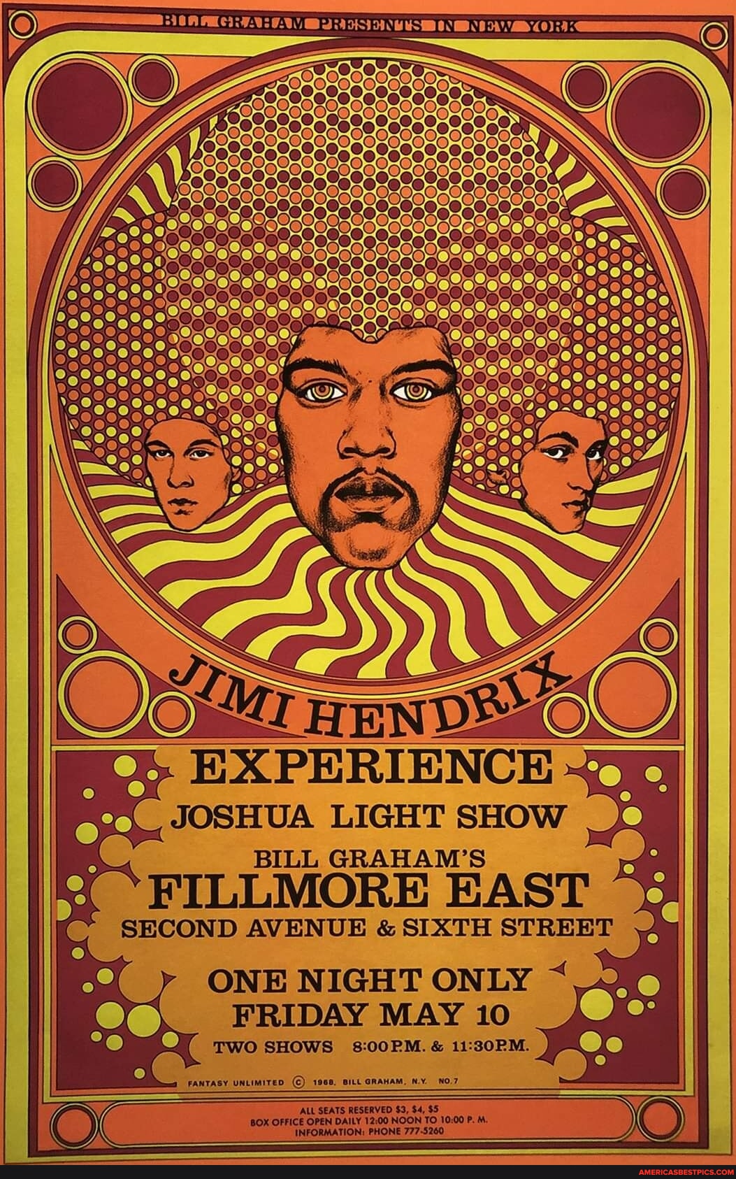 EXPERIENCE JOSHUA LIGHT SHOW BILL GRAHAM'S FILLMORE EAST SECOND AVENUE ...