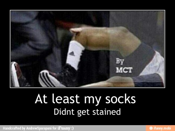 At least my
socks
Didnt get stained - At least my socks
Didnt get stained