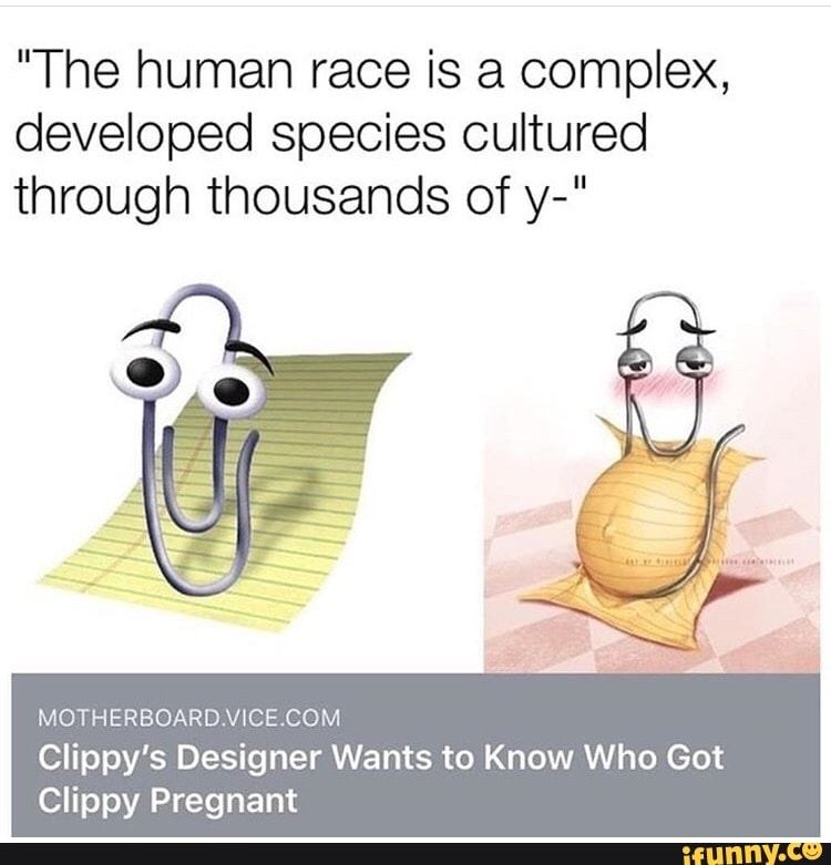 MOTHERBOARDMCECOM Clippy's Designer Wants to Know Who Got Clippy Pregn...