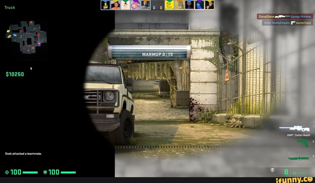 $10250
Snek attacked a teammate.