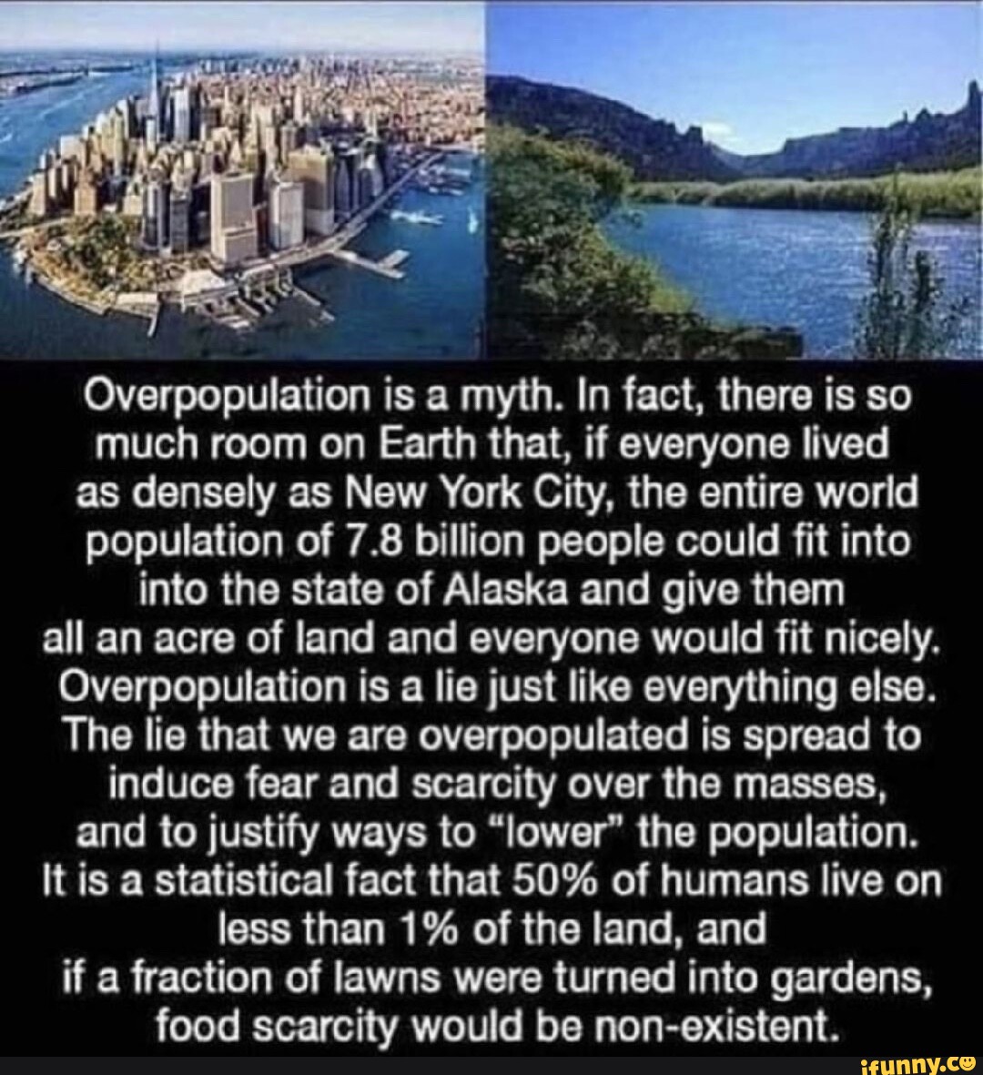 Overpopulation Is A Myth. In Fact, There Is So Much Room On Earth That ...