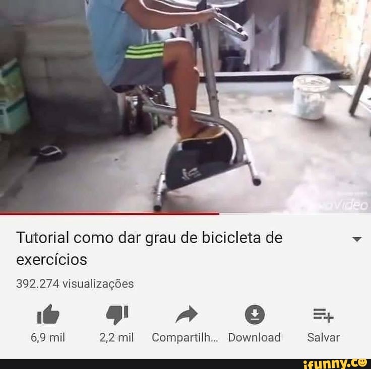 Tutorial como dar grau de bicicleta de exercícios
392.274 visualizações
6,9 mil ml -Compartilh.. Download Salvar
Salvar