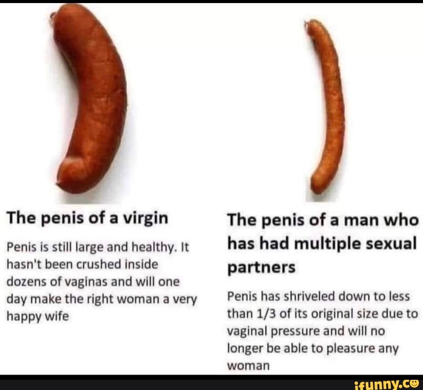 The penis of a virgin Penis is still large and healthy. It hasn't been