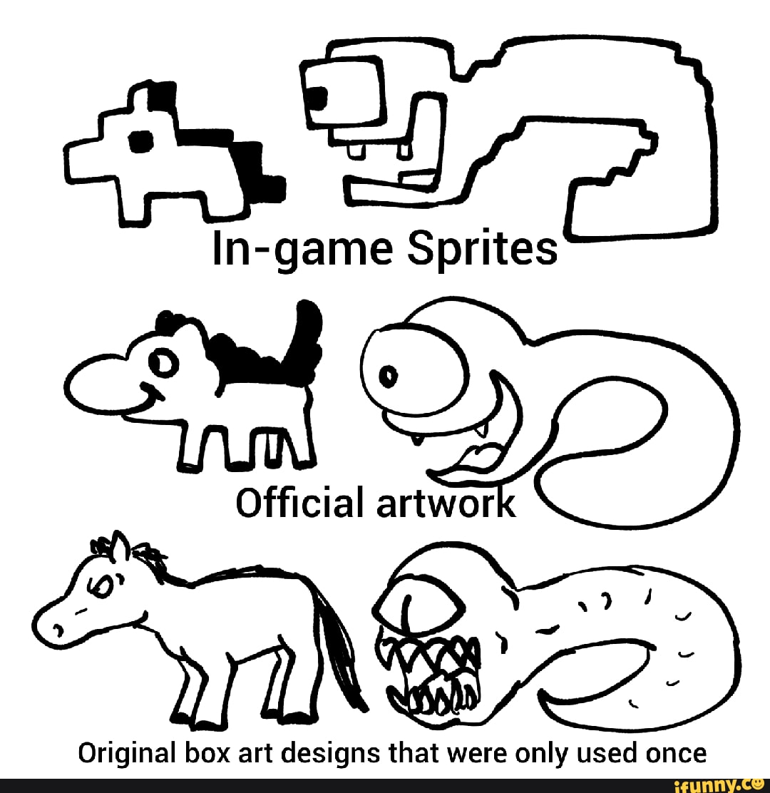 In-game Sprites Official artwor Original box art designs that were only ...