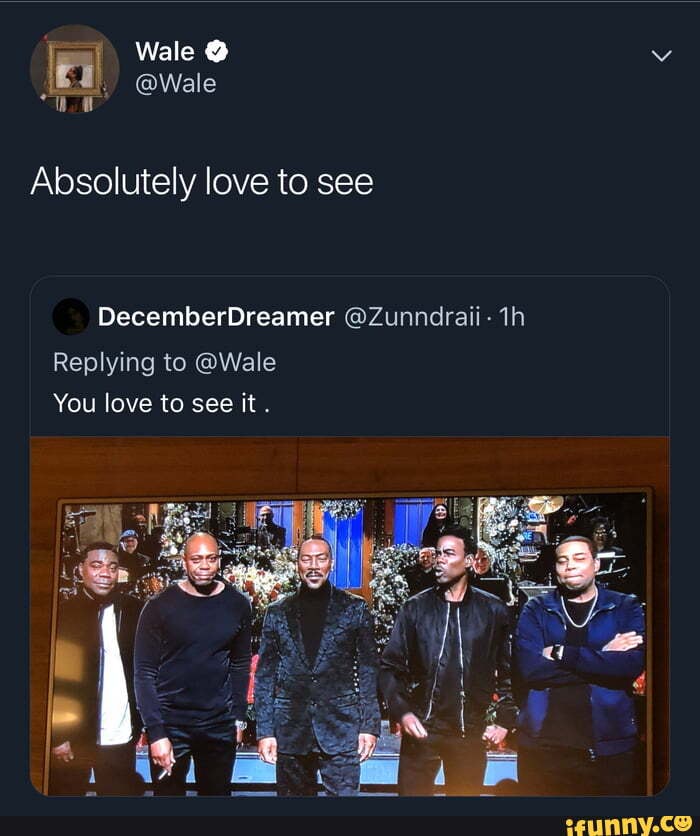 Absolutely love to see
Replying to @Wale