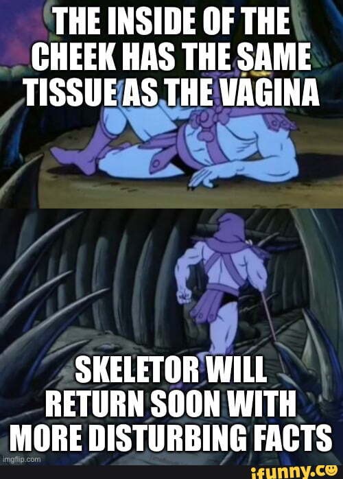 The Inside Of The Cheek Has The Same Tissue As The Vagina Fad Skeletor Will Return Soon With