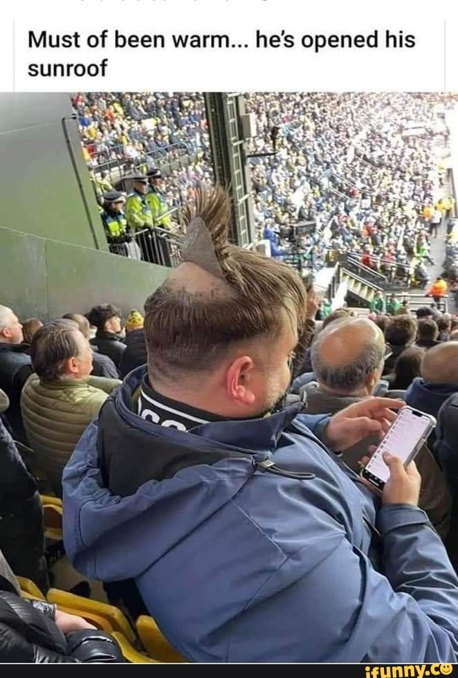 Must of been warm... he's opened his sunroof iFunny