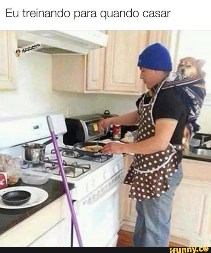 Eu treinando para quando casar