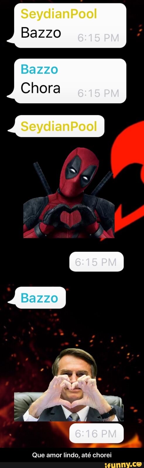 Que amor lindo, até chorei