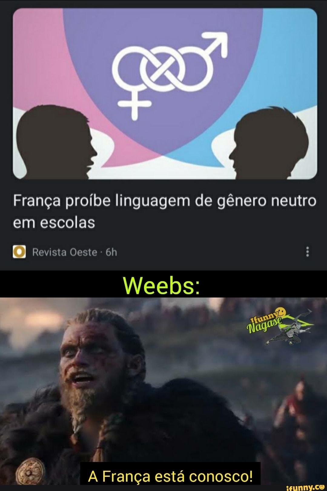 França proíbe linguagem de gênero neutro em escolas
Revista Oeste
Weebs:
França está conosco!