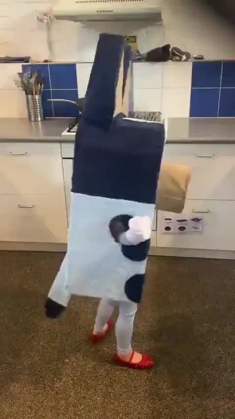 My daughter was stoked #halloween_costume #halloween #bluey - )