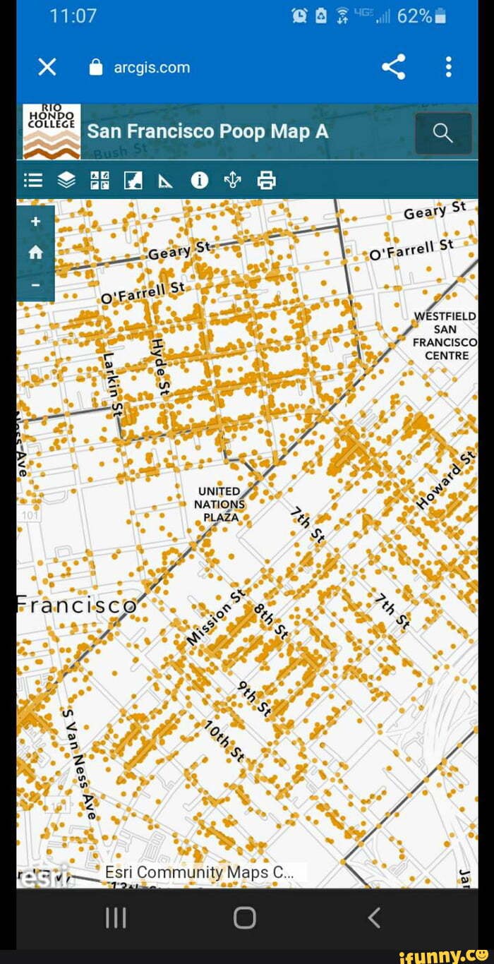 HONDO COLLEGE San Francisco Poop Map A eva Geary orrarrell St osgartell ...
