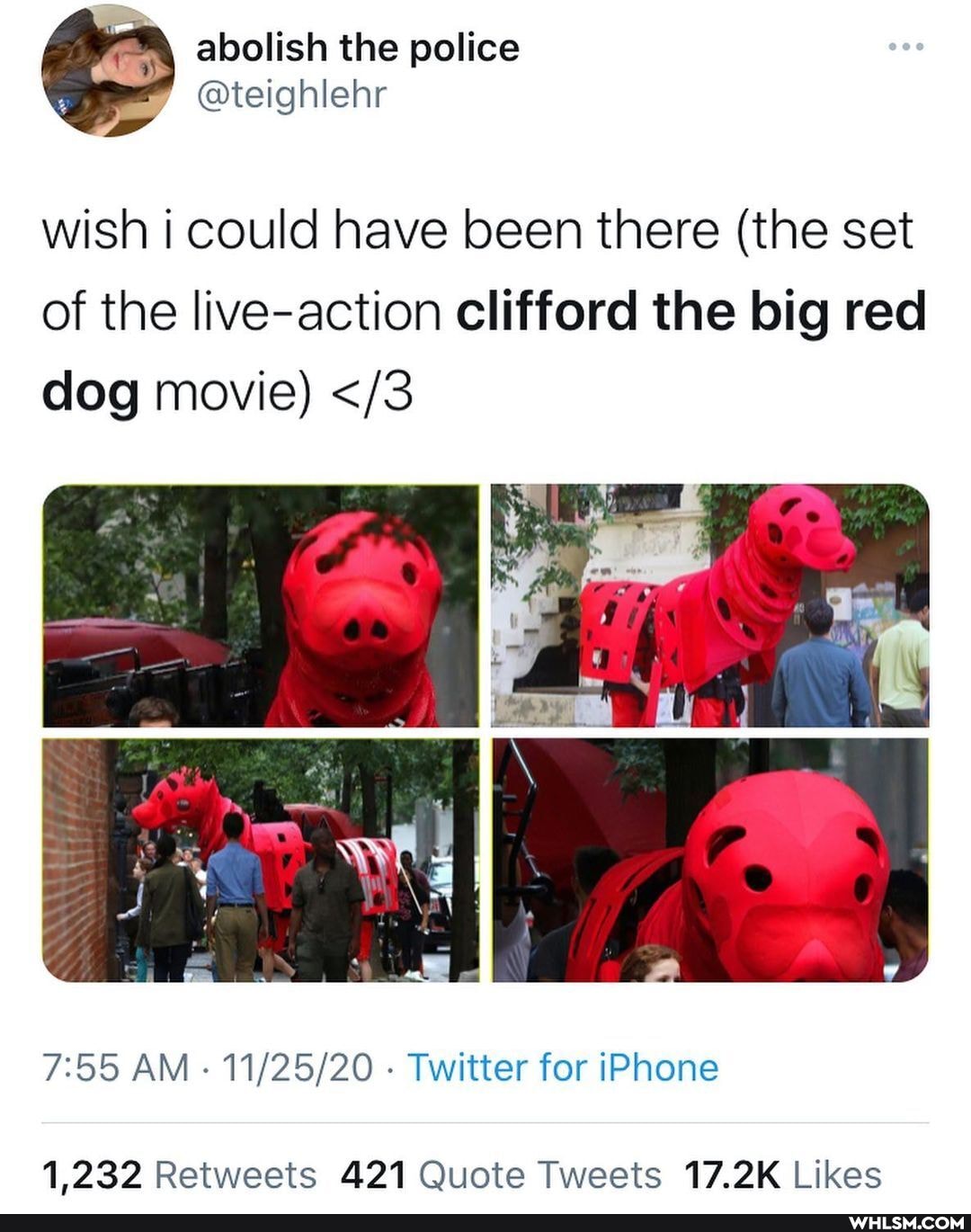 @teighlehr
wish i could have been there (the set of the live-action clifford the big red dog movie) </3
AM - Twitter for iPhone