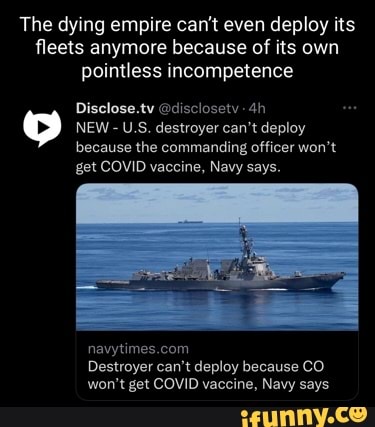 The dying empire can't even deploy its fleets anymore because of its ...