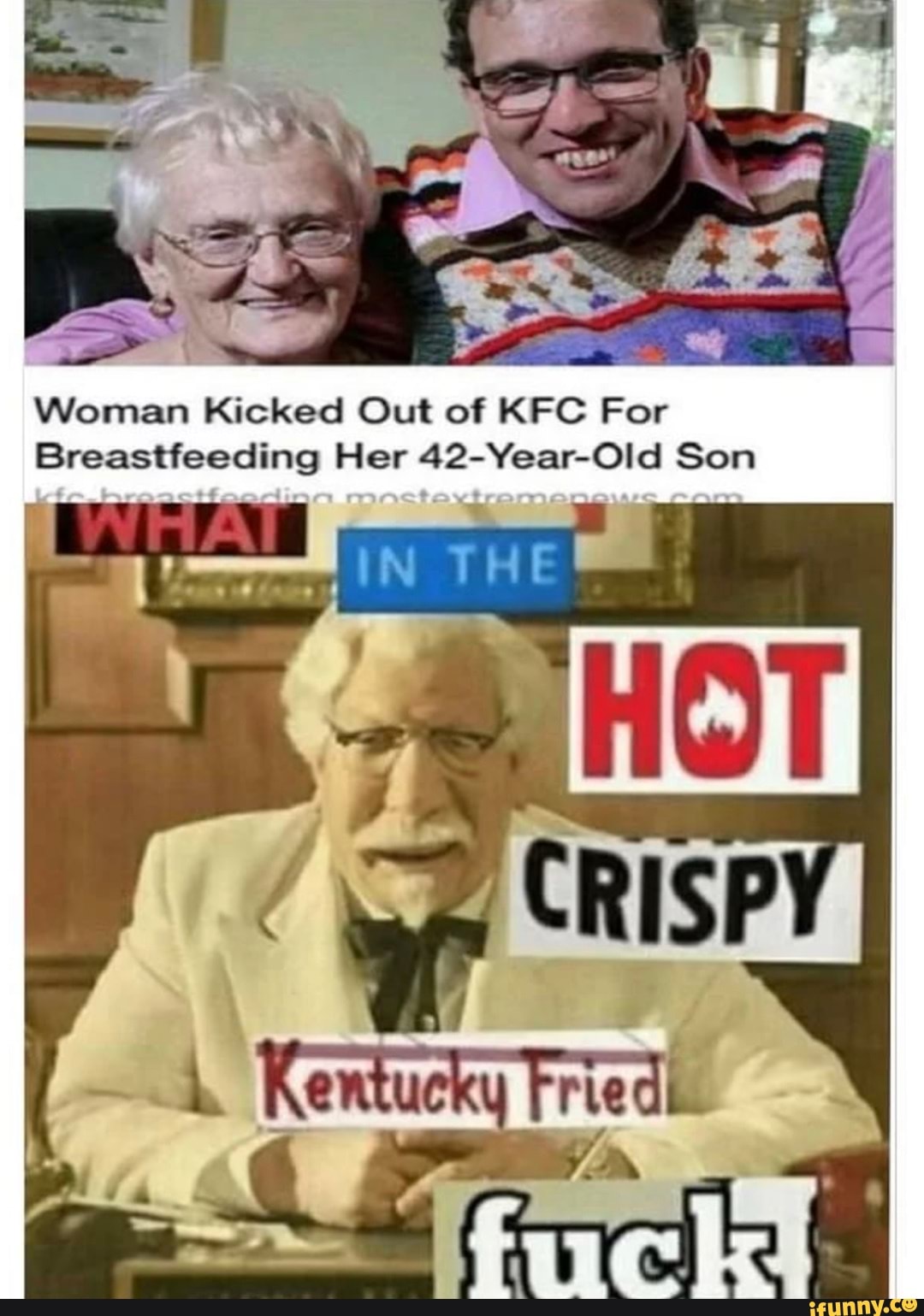 Woman Kicked Out of KFC For Breastfeeding Her 42-Year-Old Son CRISP ...