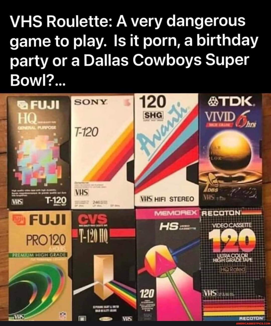 Bowling Porn Vhs - VHS Roulette: A very dangerous game to play. Is it porn, a birthday party  or a Dallas Cowboys Super Bowl?... @TOK. VIVID CASSETTE - America's best  pics and videos