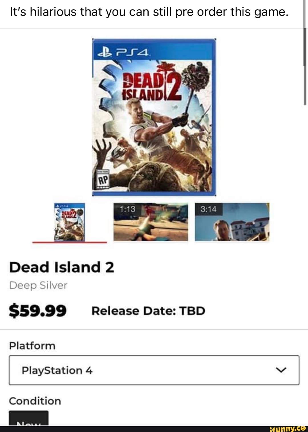 dead island 2 pre order