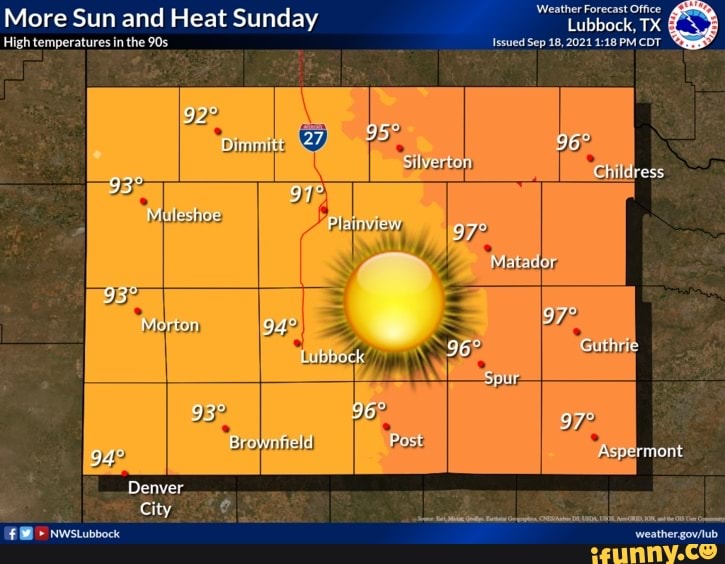 More Sun and Heat Sunday High temperatures in the Weather Forecast