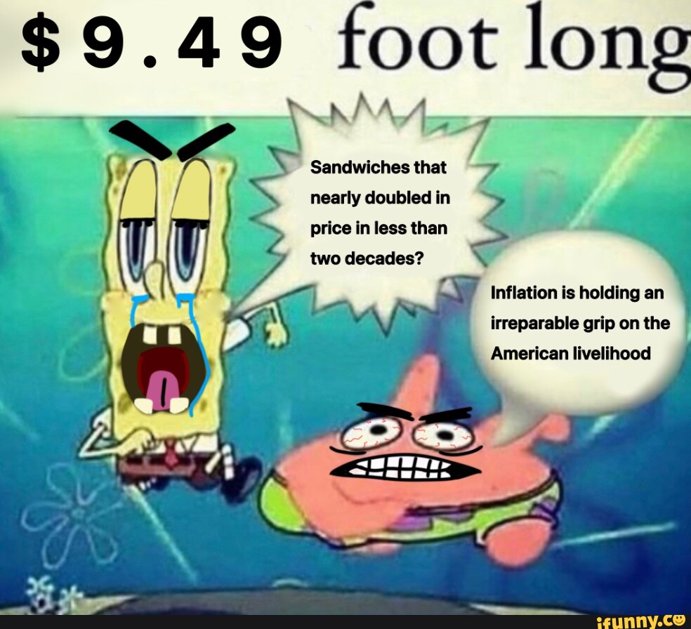 9.49 foot long sandwiches that nearly doubled in price in less than