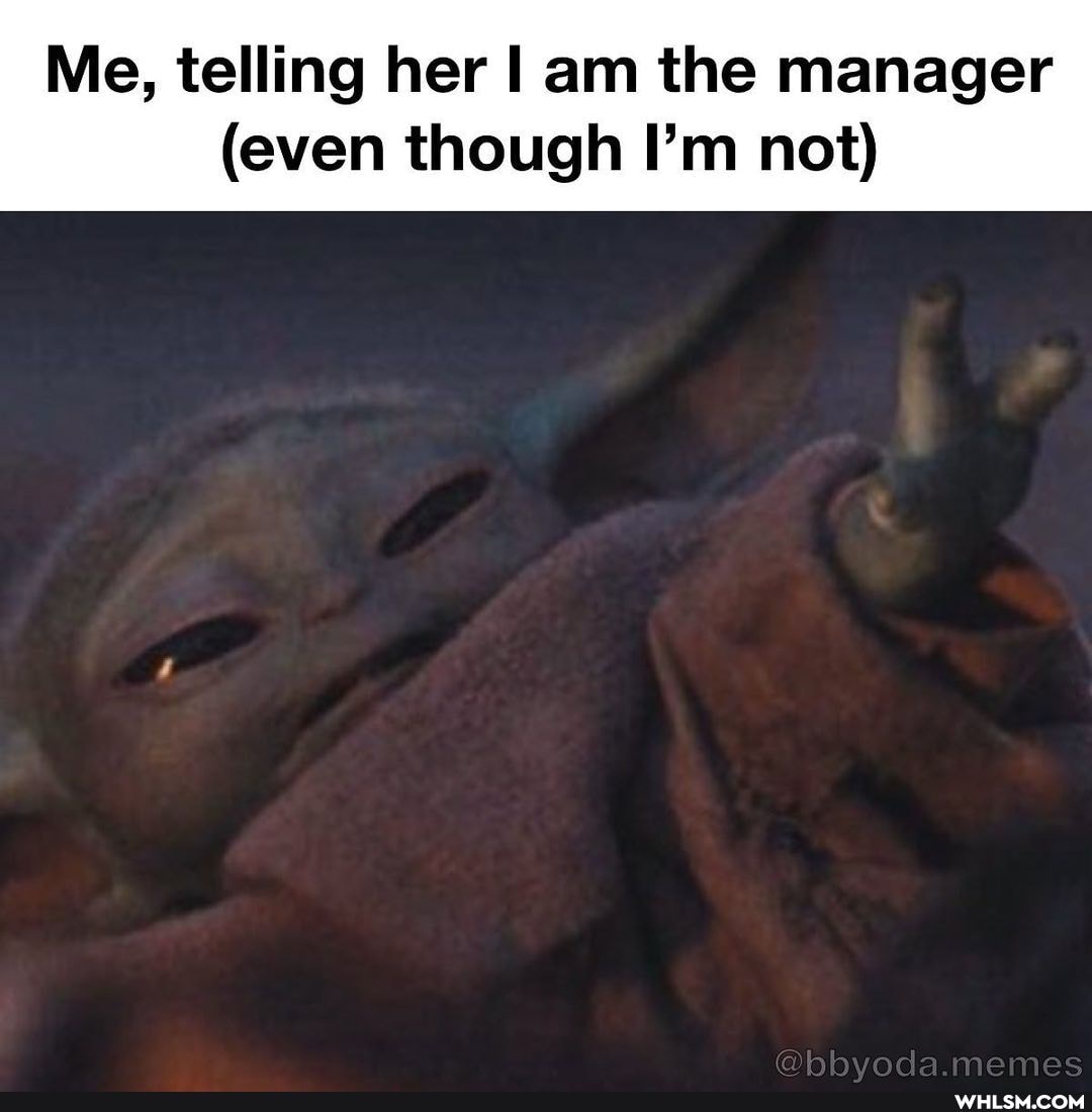 Me, telling her I am the manager
(even though I'm not)
momec