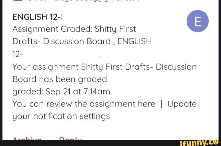 you can review the assignment here update your notification settings