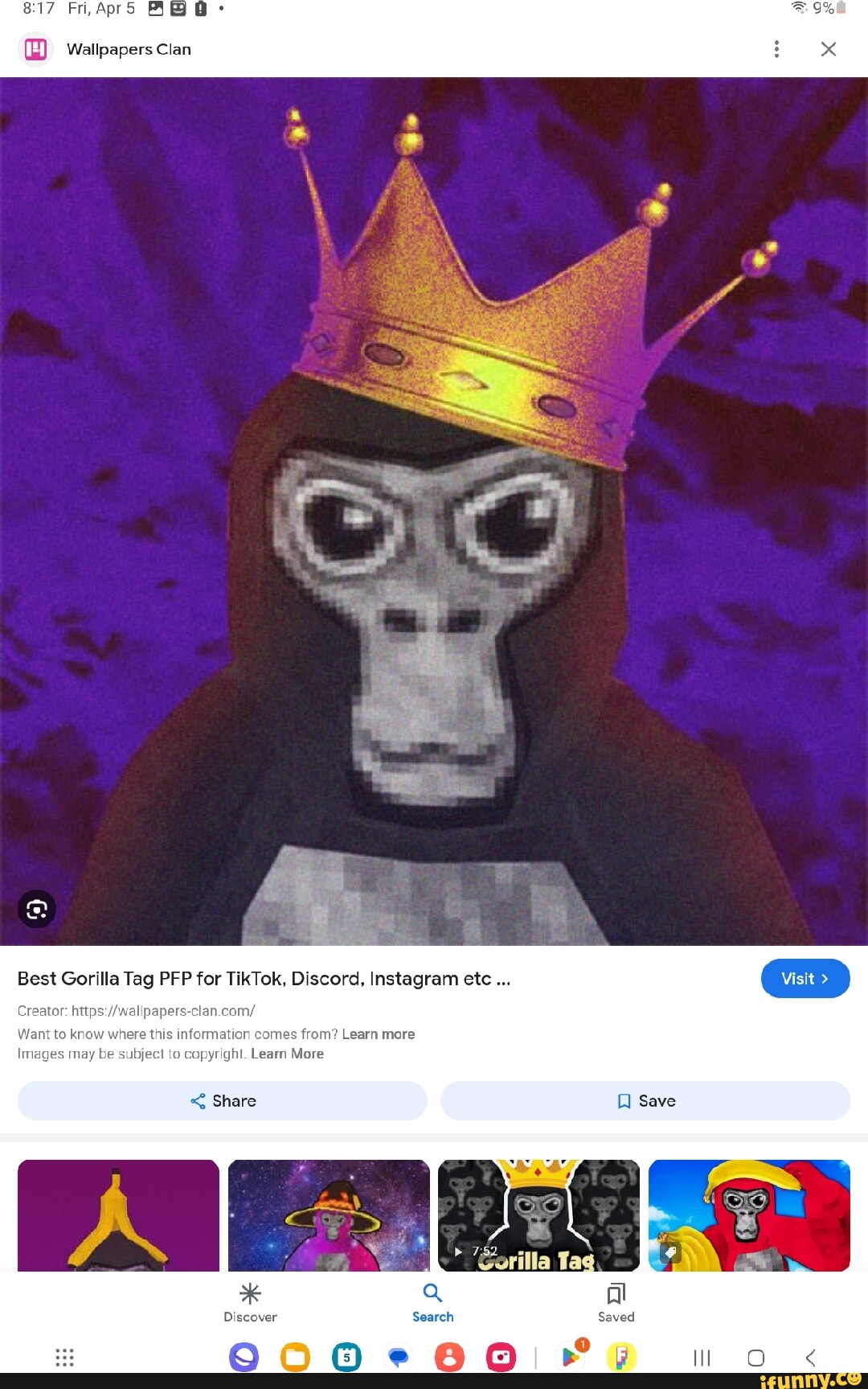 817 Fri,Aprs &amp; Wallpapers Clan Best Gorilla Tag PFP for TikTok 