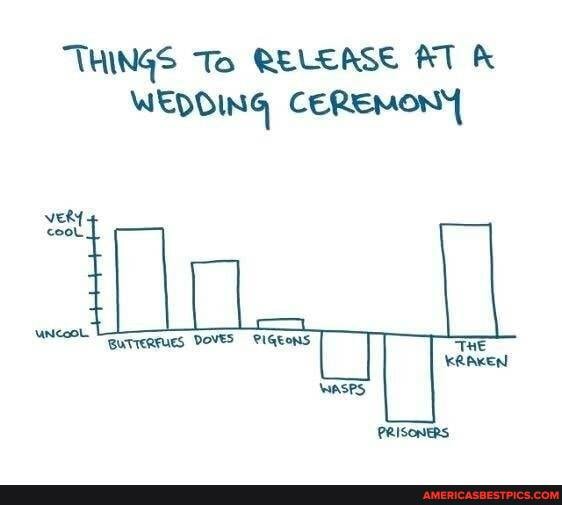 THINGS To RELEASE AT WEDDING CEREMONY
vety
cool,
UNcool.
BuTTERRUES DOVES PIGEONS
PRISONERS
