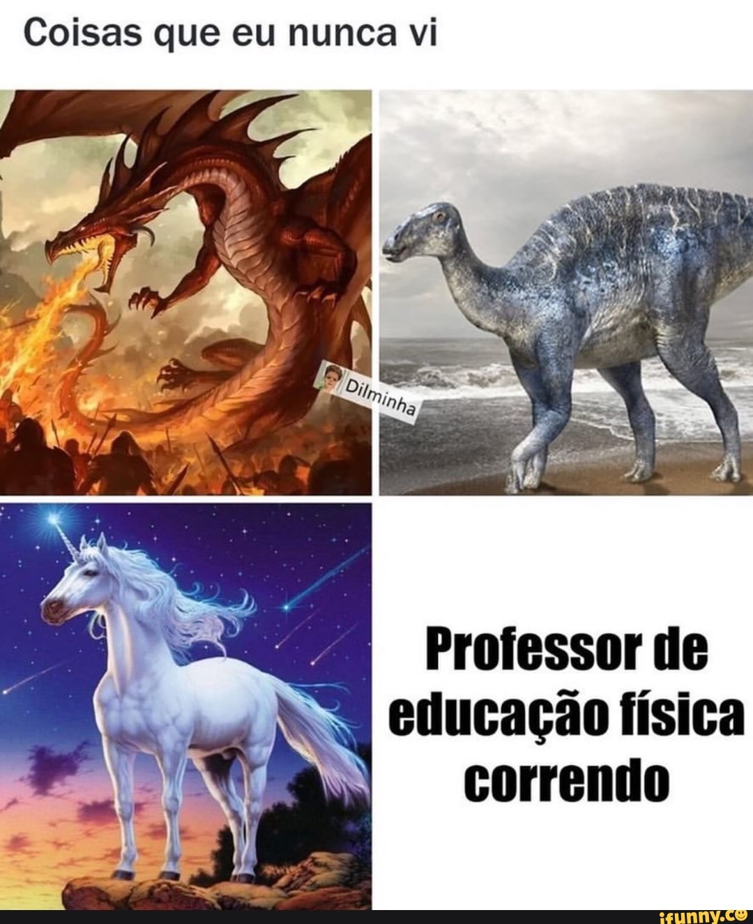 Coisas que eu nunca vi
ZE Professor de
NS educação física