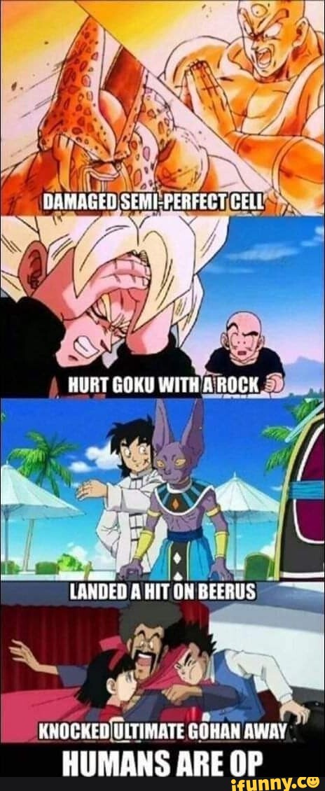 GAMAGED SEIMEPEBFERT SEI HURT GOKU WITH ROCK 'the LANDED ANIT ON BE ...