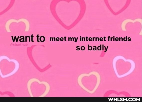 want to meet my internet friends so badly