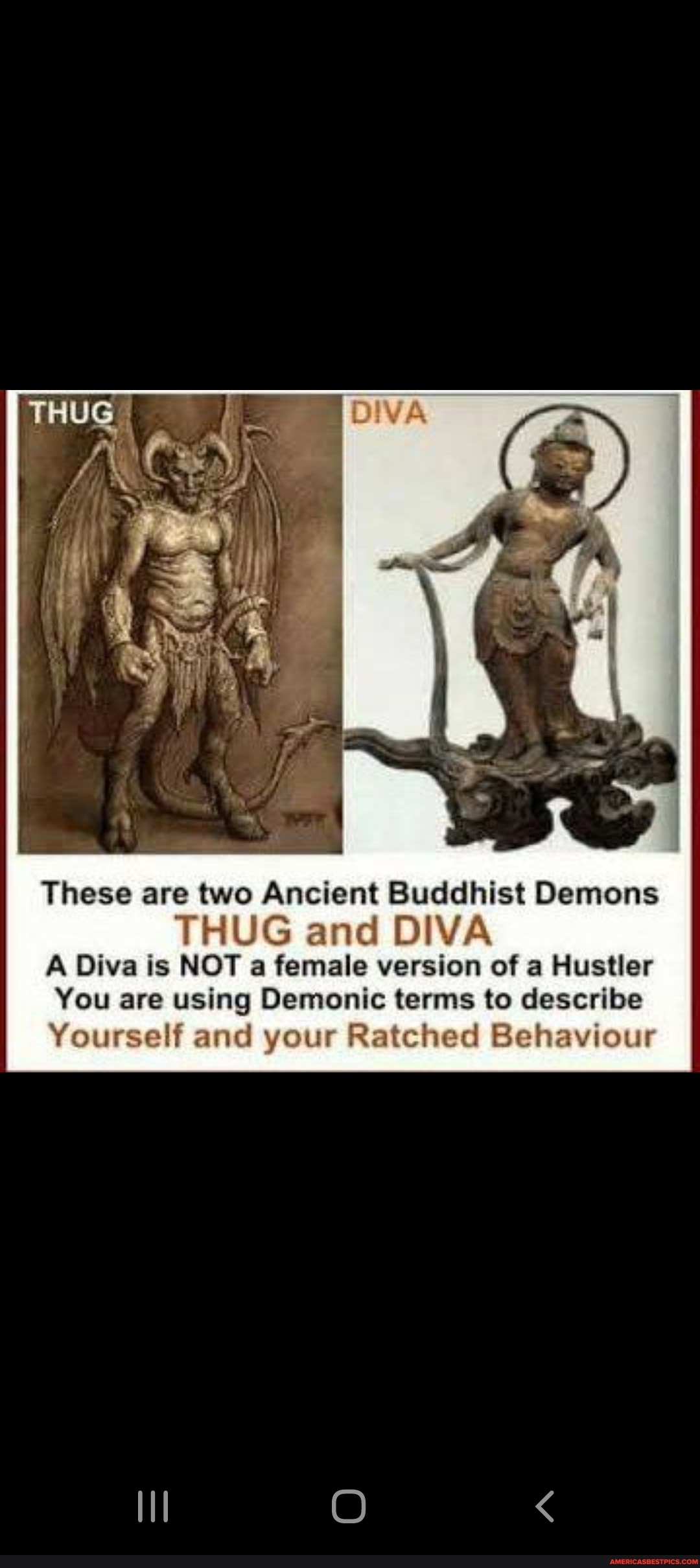 THUG These are two Ancient Buddhist Demons THUG and DIVA A is NOT a female