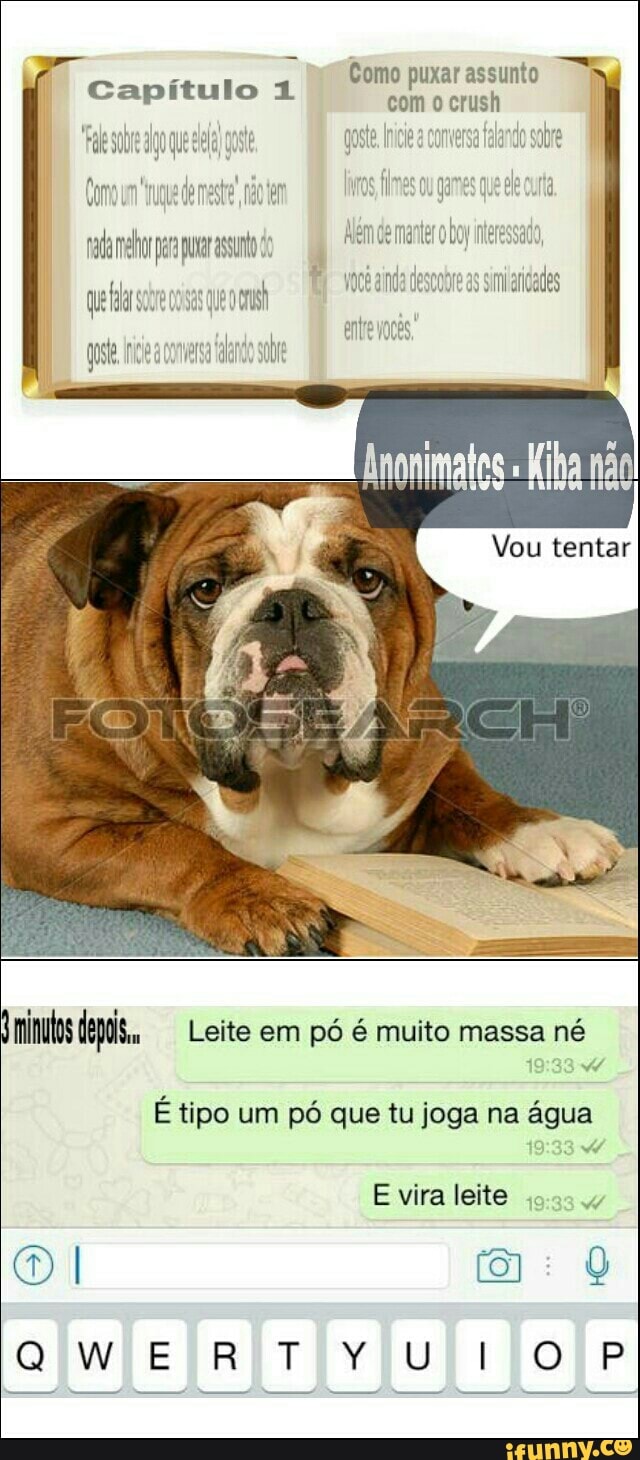 minutos tapas. Leite em pó é muito massa né
É pó água
E vira leite
os