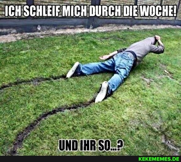 ICH SCHLEIF MICH DURCH DIE WDEHE!