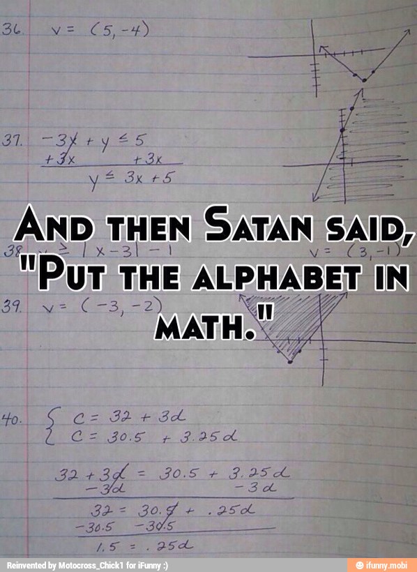 AND THEN
SATAN SAID;